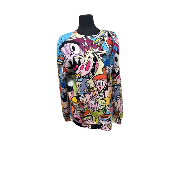 Cartoon Network Other - Cartoon‎ Network All Over Print Graphic Crewneck Sweatshirt Colorful L